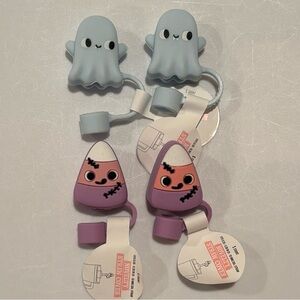 Target Bullseye Halloween straw toppers / (4) /NEW with tags / cross posted